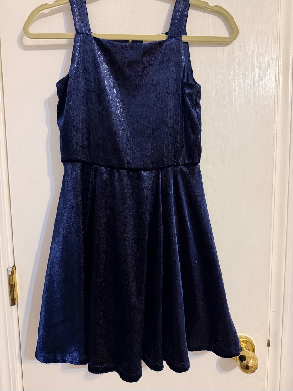 Hannah Banana by Sara Sara Girls Navy Sparkle Velvet Party Dress — Size 8